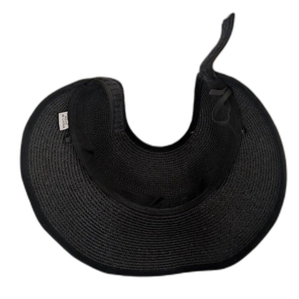 Women's Sun Visor Black Hat Adjustable NWOT - Picture 4 of 5